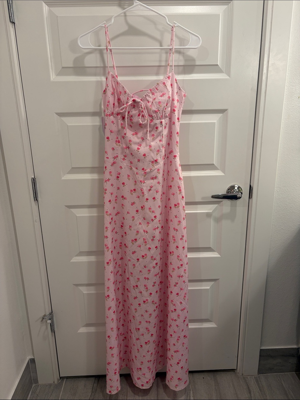 Lulu's Pink Floral Maxi Dress